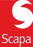 Scapa logo featuring a stylized white horse head on a red background with the word 'Scapa' below.